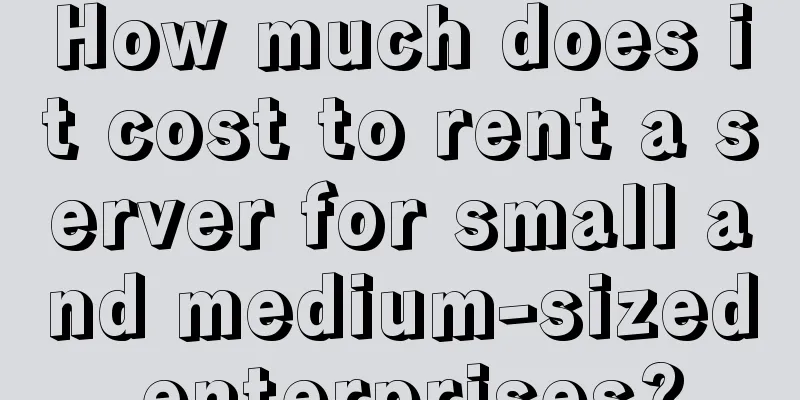 How much does it cost to rent a server for small and medium-sized enterprises?