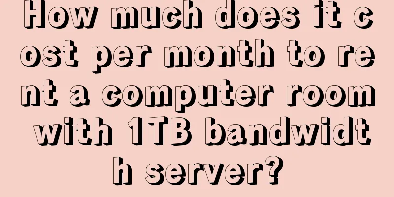 How much does it cost per month to rent a computer room with 1TB bandwidth server?