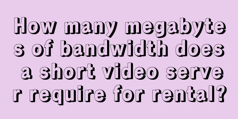 How many megabytes of bandwidth does a short video server require for rental?