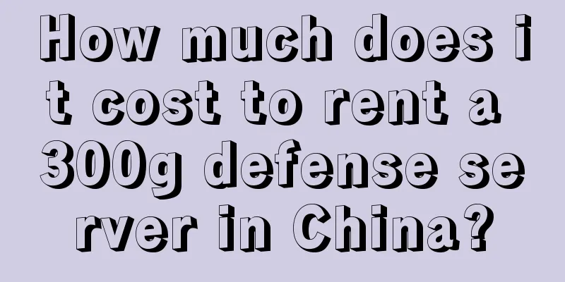 How much does it cost to rent a 300g defense server in China?