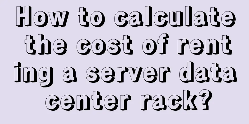 How to calculate the cost of renting a server data center rack?