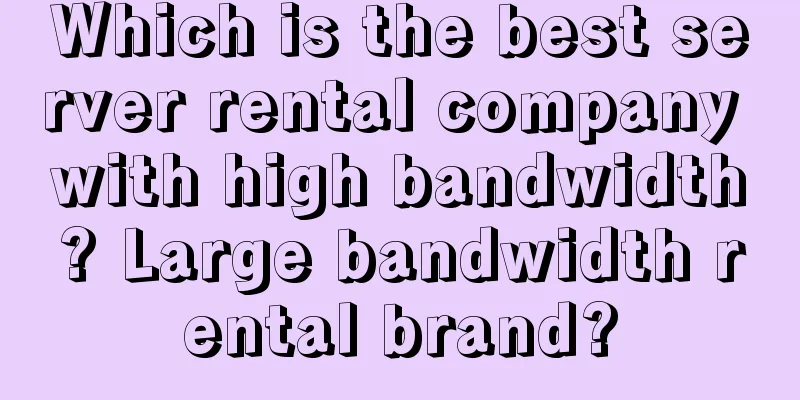 Which is the best server rental company with high bandwidth? Large bandwidth rental brand?