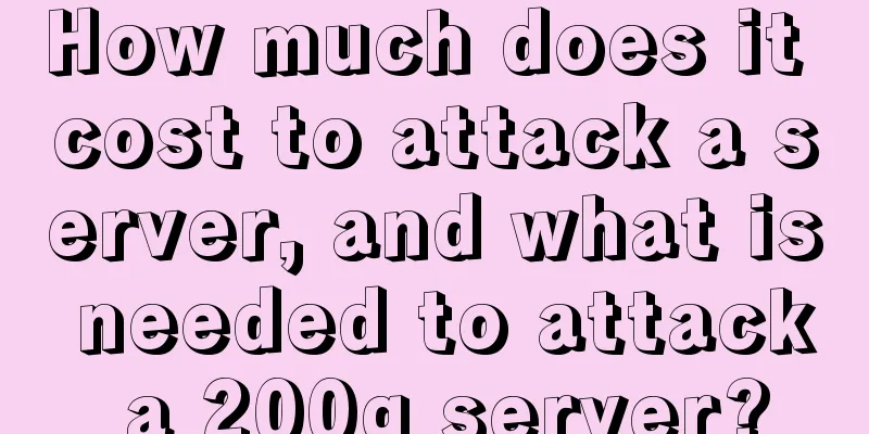 How much does it cost to attack a server, and what is needed to attack a 200g server?