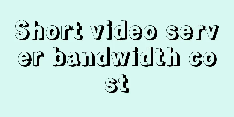 Short video server bandwidth cost