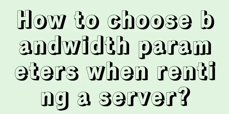 How to choose bandwidth parameters when renting a server?