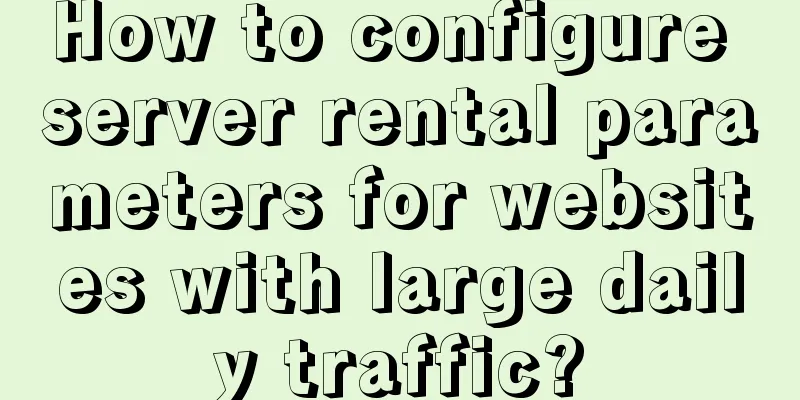 How to configure server rental parameters for websites with large daily traffic?