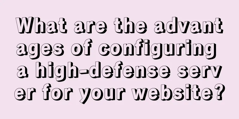 What are the advantages of configuring a high-defense server for your website?