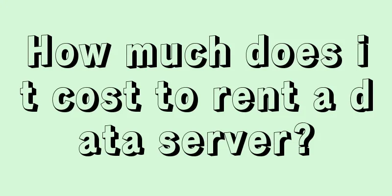 How much does it cost to rent a data server?