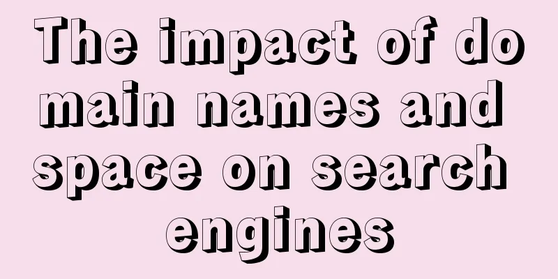 The impact of domain names and space on search engines