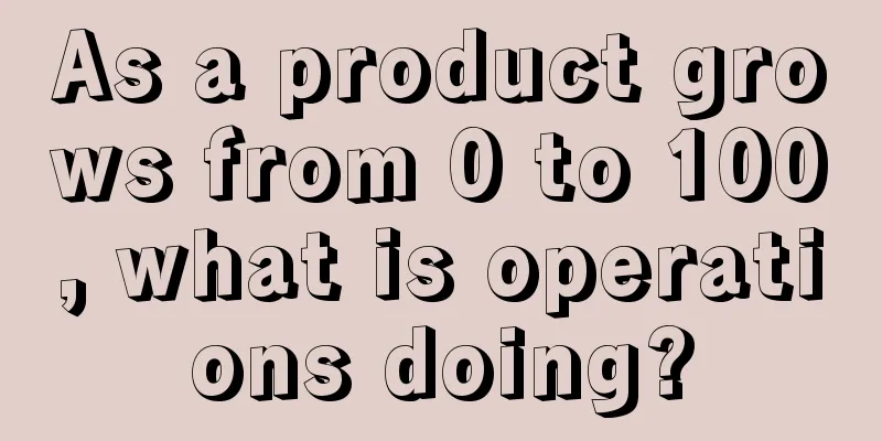 As a product grows from 0 to 100, what is operations doing?