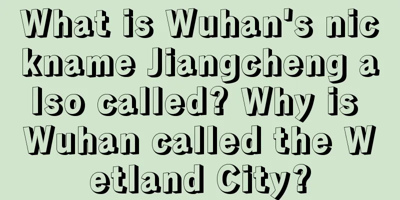 What is Wuhan's nickname Jiangcheng also called? Why is Wuhan called the Wetland City?