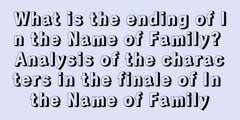 What is the ending of In the Name of Family? Analysis of the characters in the finale of In the Name of Family