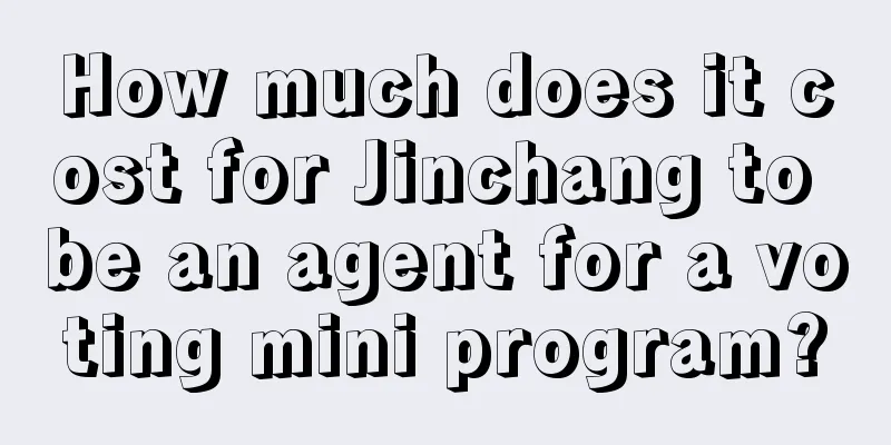 How much does it cost for Jinchang to be an agent for a voting mini program?