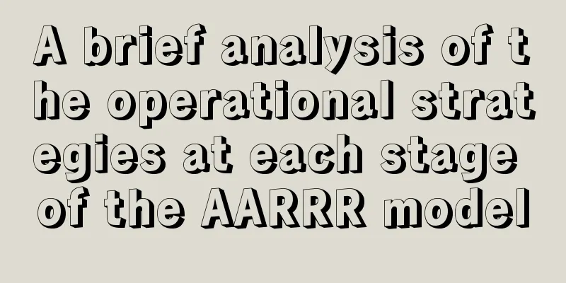 A brief analysis of the operational strategies at each stage of the AARRR model