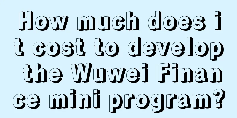 How much does it cost to develop the Wuwei Finance mini program?