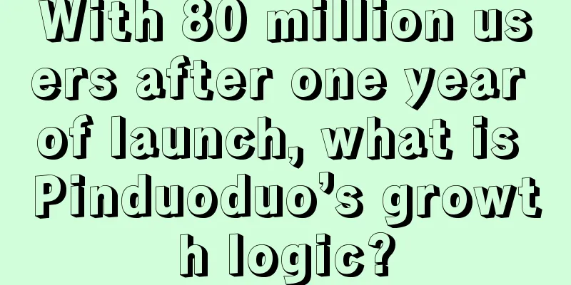 With 80 million users after one year of launch, what is Pinduoduo’s growth logic?