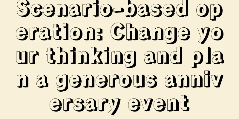 Scenario-based operation: Change your thinking and plan a generous anniversary event