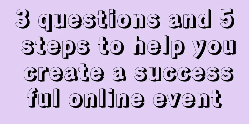 3 questions and 5 steps to help you create a successful online event