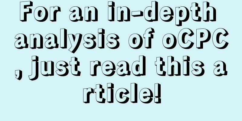 For an in-depth analysis of oCPC, just read this article!