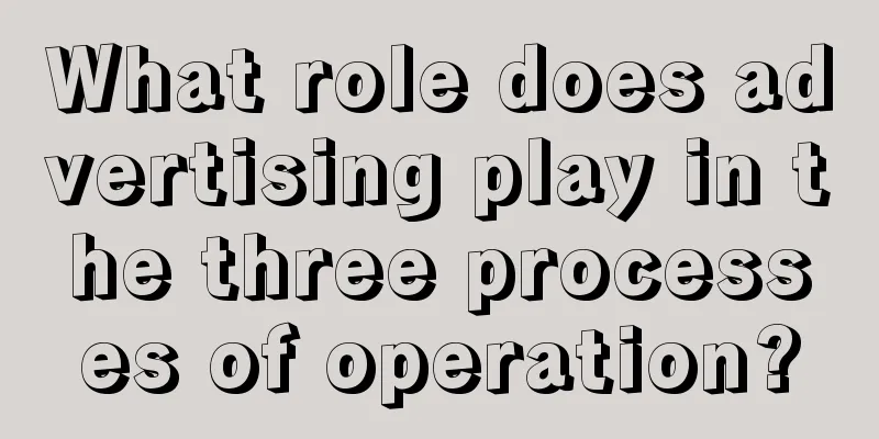 What role does advertising play in the three processes of operation?