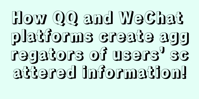 How QQ and WeChat platforms create aggregators of users’ scattered information!