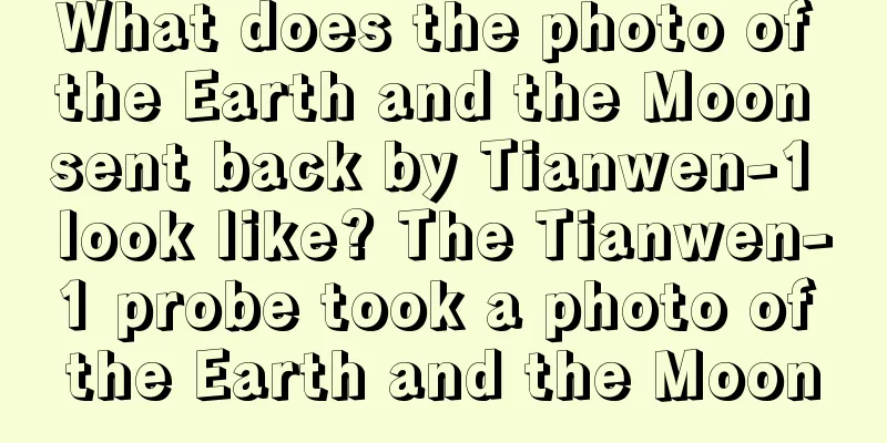 What does the photo of the Earth and the Moon sent back by Tianwen-1 look like? The Tianwen-1 probe took a photo of the Earth and the Moon