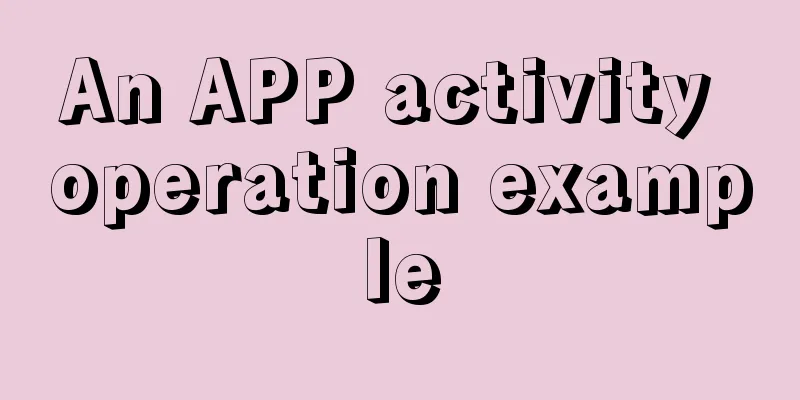 An APP activity operation example