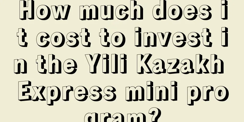 How much does it cost to invest in the Yili Kazakh Express mini program?