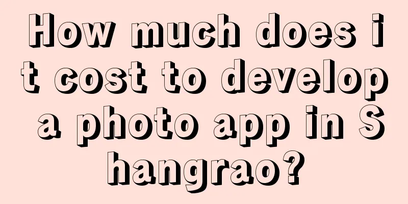 How much does it cost to develop a photo app in Shangrao?