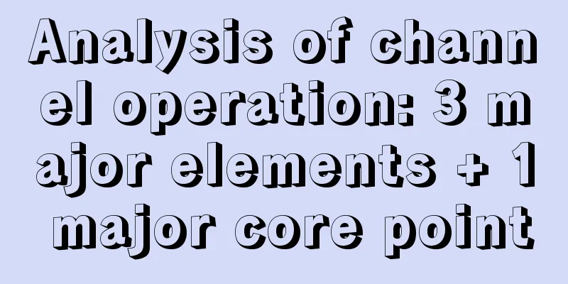 Analysis of channel operation: 3 major elements + 1 major core point