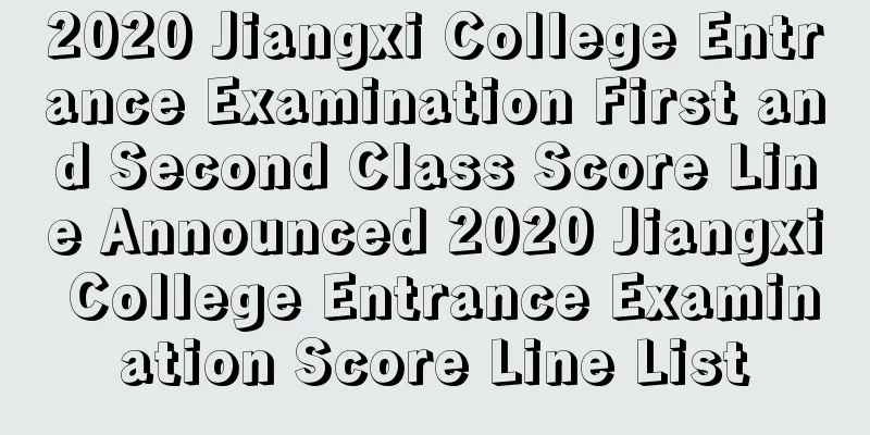 2020 Jiangxi College Entrance Examination First and Second Class Score Line Announced 2020 Jiangxi College Entrance Examination Score Line List