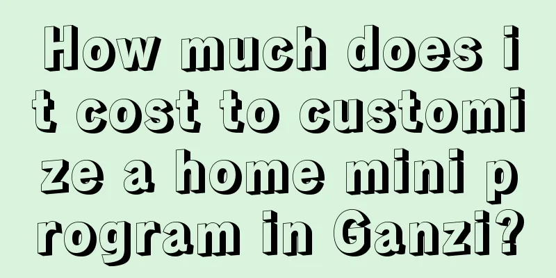 How much does it cost to customize a home mini program in Ganzi?