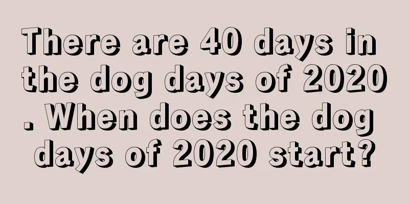 There are 40 days in the dog days of 2020. When does the dog days of 2020 start?