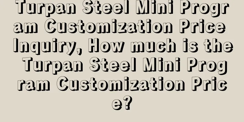 Turpan Steel Mini Program Customization Price Inquiry, How much is the Turpan Steel Mini Program Customization Price?