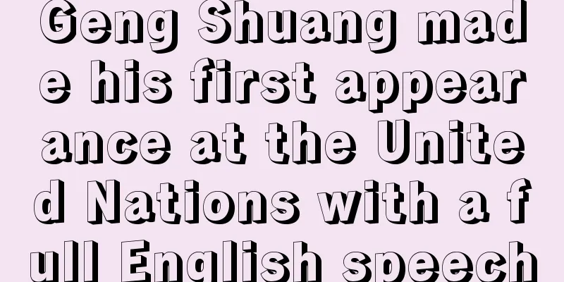 Geng Shuang made his first appearance at the United Nations with a full English speech