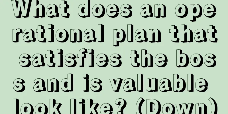 What does an operational plan that satisfies the boss and is valuable look like? (Down)