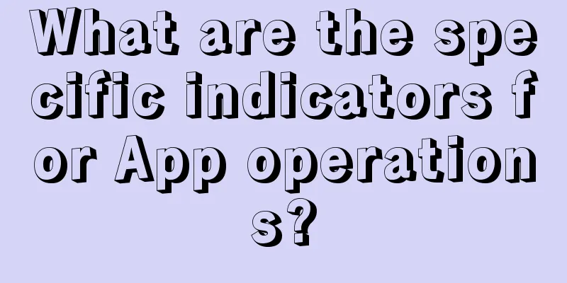 What are the specific indicators for App operations?