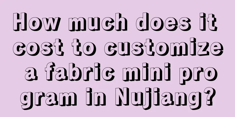 How much does it cost to customize a fabric mini program in Nujiang?