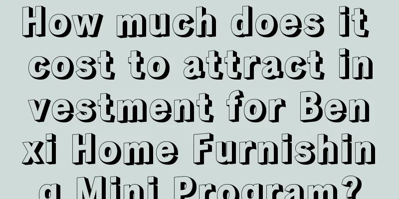 How much does it cost to attract investment for Benxi Home Furnishing Mini Program?