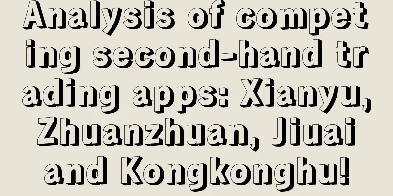 Analysis of competing second-hand trading apps: Xianyu, Zhuanzhuan, Jiuai and Kongkonghu!