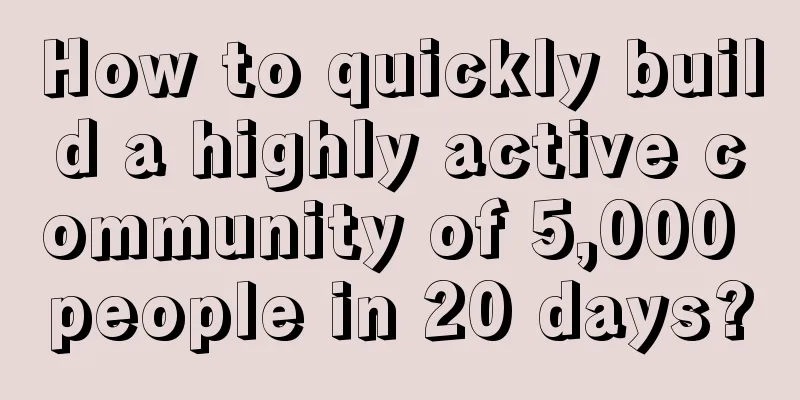 How to quickly build a highly active community of 5,000 people in 20 days?