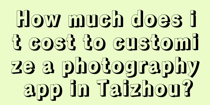 How much does it cost to customize a photography app in Taizhou?