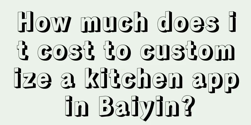 How much does it cost to customize a kitchen app in Baiyin?