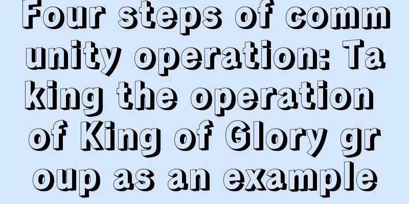 Four steps of community operation: Taking the operation of King of Glory group as an example