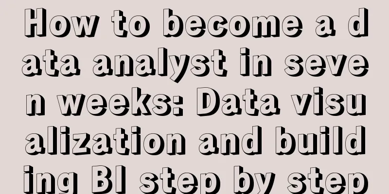 How to become a data analyst in seven weeks: Data visualization and building BI step by step