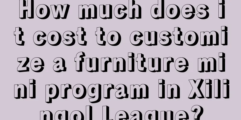 How much does it cost to customize a furniture mini program in Xilingol League?