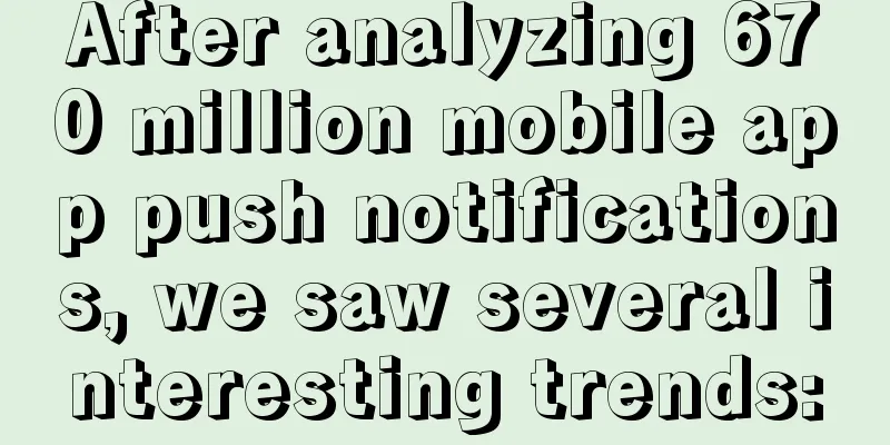 After analyzing 670 million mobile app push notifications, we saw several interesting trends: