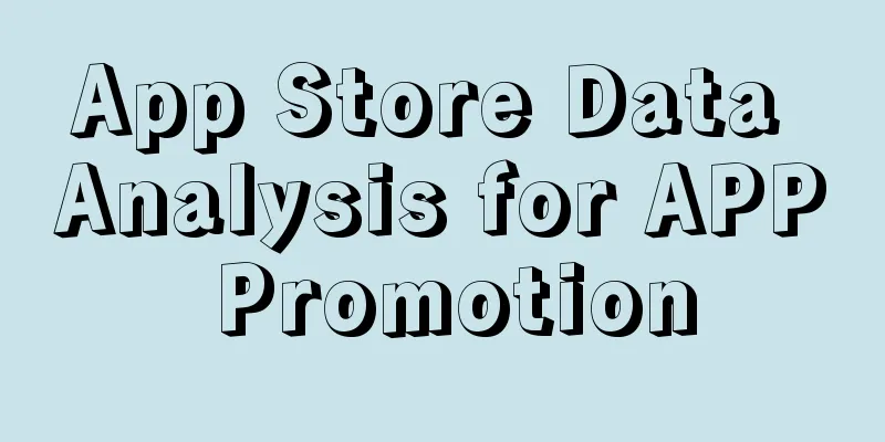 App Store Data Analysis for APP Promotion