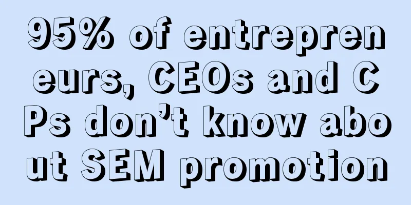 95% of entrepreneurs, CEOs and CPs don’t know about SEM promotion