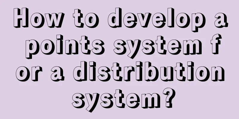 How to develop a points system for a distribution system?